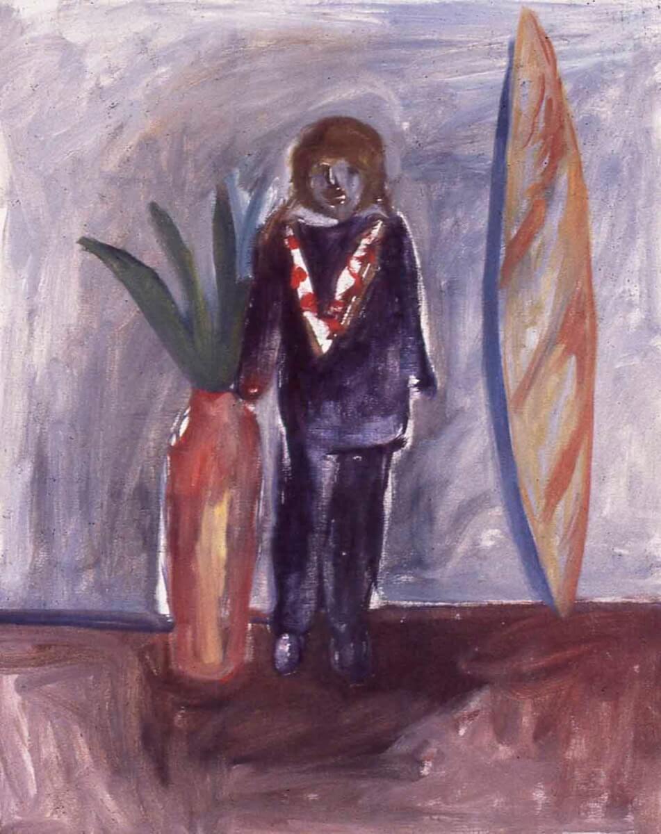 Inghe with bread and vase